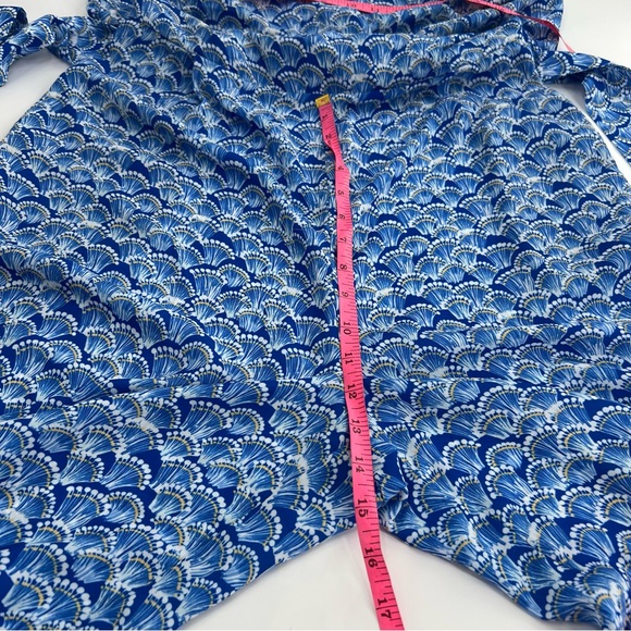 J. Mclaughlin Hermione Wide Leg V-Neck Jumpsuit shell print sz 8 - Picture 5 of 10